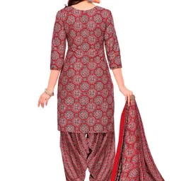 Simmu Printed Viscose Rayon Unstitched Dress Material image 3