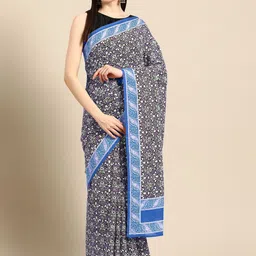 BUTA BUTI Printed Floral Pure Cotton Saree-image-62
