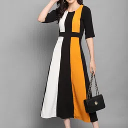 DressBerry Colourblocked A-Line Midi Dress-picture-31