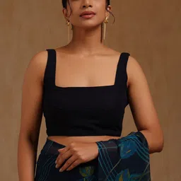 Soch Floral Pure Georgette Saree image 5