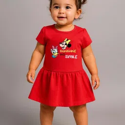 YK Disney Infant Girls Pure Cotton Printed Fit & Flare Dress-picture-37