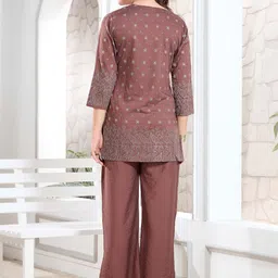 NIGHT FLOSS Women Ethnic Motifs Printed Regular Kurta with Palazzos image 3