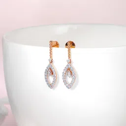 GIVA 18K Rose Gold Gleam Diamond Women Earrings image 1