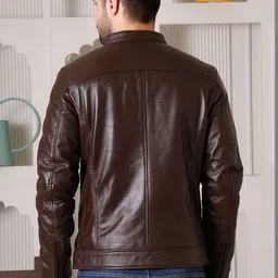 COOL EQUAL Men Leather Leather Jacket image 4