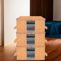 Kuber Industries Beige Set of 3 Regular Drawer Organiser Organisers-picture-30