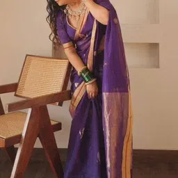 SHRIADINATH Woven Design Silk Blend Handloom Saree-picture-37