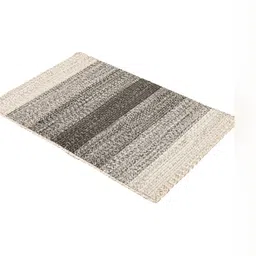Ariana Brown & Cream-Color Stripe Textured Cotton Anti-Skid Doormats image 4