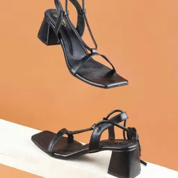 JM Looks Ethnic Block Sandals image 1