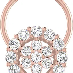 avsar Nitisha 14kt Cubic Zirconia Rose Gold Nose Wire-picture-17