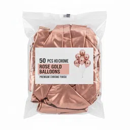 shreeshyamenterprises Solid Rose Gold Chrome Birthday Anniversary Baby Shower Bride To Be Party Decoration Balloon image 3