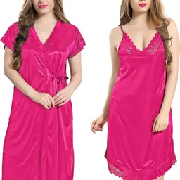 av2 Pack of 2 Women Nighty with Robe-picture-17