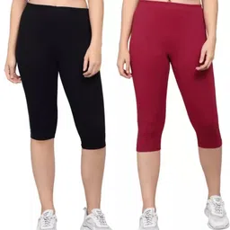 surti enterprises Women cotton lycra capri Women Multicolor Capri-picture-13