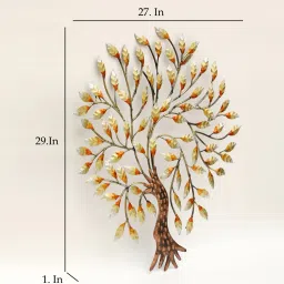 vedas Iron Peach Tree Multicolour Floral Wall Art image 4