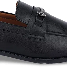 louis stitch Mens Black Formal Slipon Mocassin Shoes for Men (RGMCAB) - UK 9 Mocassin For Men image 4