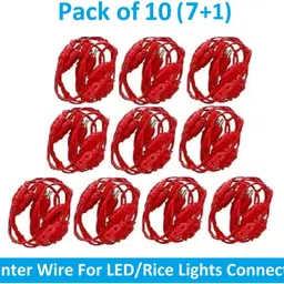 sauran 1 LEDs 1 m Red Steady String Rice Lights-picture-11