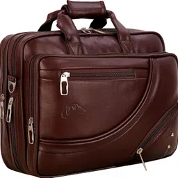 leather world 16 inch Expandable Laptop Messenger Bag image 1