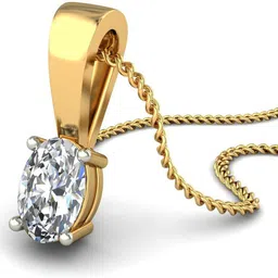 avsar BIS Hallmark AVP634YB 14kt Cubic Zirconia Yellow Gold Pendant image 4