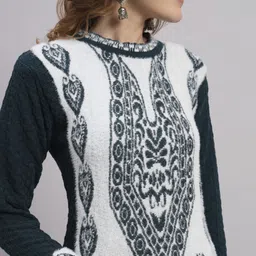 blushh collection Women Printed Wool A-line Kurta image 5
