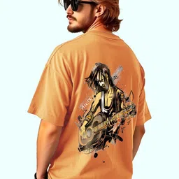 AUSK Graphic Printed Round Neck Drop-Shoulder Sleeves Oversized Cotton T-shirt-picture-23