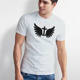 Seekbuylove Abstract Printed Round Neck Pure Cotton T-shirt-picture-27