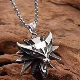 THE MEN GIFT Men Silver-Plated Contemporary Pendant With Chain-image-21