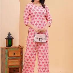 SHOBHIT Women Ethnic Motifs Printed Regular Kurta with Palazzos-picture-13