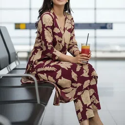 AADVIKA Women Floral Printed Regular Pure Cotton Kurta with Trousers-picture-43