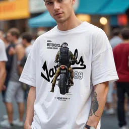 SMARTEES Men Graphic Printed Round Neck Cotton Oversized T-shirt-picture-10
