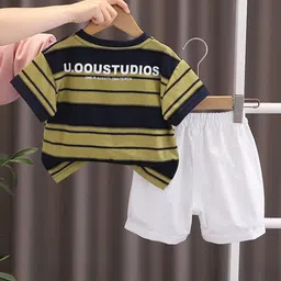 StyleCast x Revolte Boys Striped T-shirt with Shorts image 3