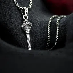 Malas Collection Unisex Brass Oxidised Necklace-picture-17