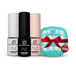 Colors Queen Set Of 4 Nail Trend Glossy Nail Paint & Remover Combo- Shade No. 14 - 15 - 35-picture-30