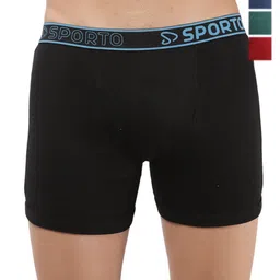 Sporto by Macho Men Pack Of 4 Anti-Rash Long Trunks Sprto_M1030-B1-Dnm1-Prt1-R1-L-picture-12