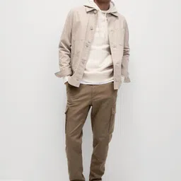 Marks & Spencer Men High-Rise Tapered Fit Cargo Trousers-picture-30