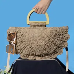 TASH BAGS Structured Hobo Bag with Tasselled image 4