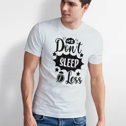 Seekbuylove Typography Printed Round Neck T-shirt image 3
