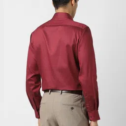 Van Heusen Men Textured Spread Collar Pure Cotton Formal Shirt image 3