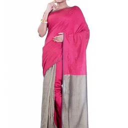 sourav biswas Colourblocked Pure Cotton Saree-picture-11
