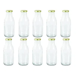 1ST TIME Set Of 11 Transparent Glass Freezer Safe Water Bottle image 4