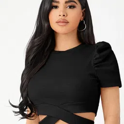 Stylecast X Slyck Puff Sleeve Crop Top-picture-32
