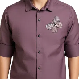 CHARCHIT Boys Comfort Fit Solid Spread Collar Casual Shirt image 4