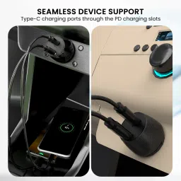 portronics black Car Power 14 portable car charger with QC & PD charging ports 40W image 4