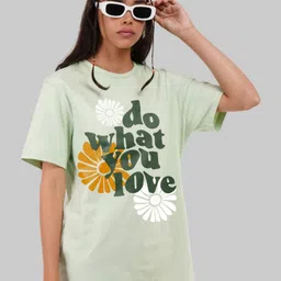 Underrated Club Women Printed Bio Finish Applique T-shirt-picture-15