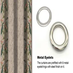 HOMEBREW FURNISHINGS Beige & Green Quirky Door Curtain image 2