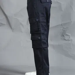 beevee Men Relaxed Mid-Rise Cargos Trousers image 4