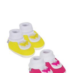 NESKA MODA 3 To 12 Months Baby Boys & Baby Girls Set of 2 Pair Combo Cute Cotton Butterfly Booties-picture-44