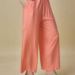 URBAN TRENDING Women Pack of 2 Solid Wide Leg Palazzos-image-20