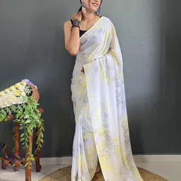 KALINI Pure Chiffon Ready to Wear Jamdani Saree-picture-11