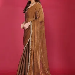 GHAN SALS Embellished Border Pure Chiffon Saree image 3