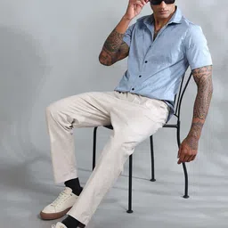 HOUSE OF MAHNOTS Men Comfort Slim Fit Opaque Casual Shirt-picture-18