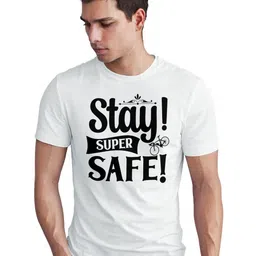 Seekbuylove Men Typography Printed Round Neck Short Sleeves Bio Finish Regular Fit T-shirt-image-84